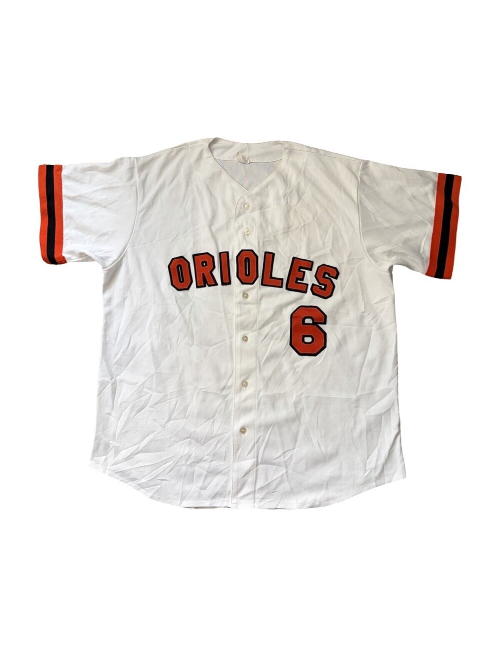 VINTAGE MAJESTIC BALTIMORE ORIOLES WHITE BASEBALL JERSEY BUTTON UP SIZE XL USA